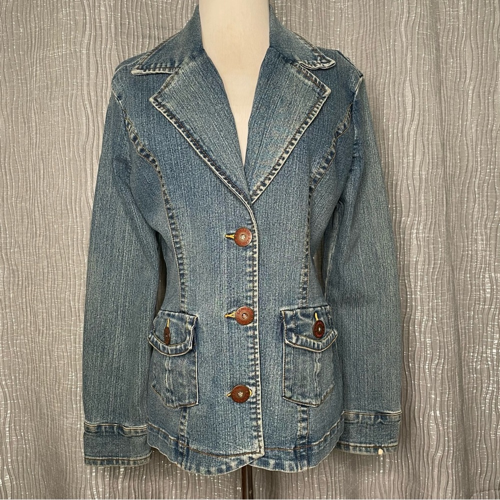 Vintage Z Cavaricci notched collar denim jacket
